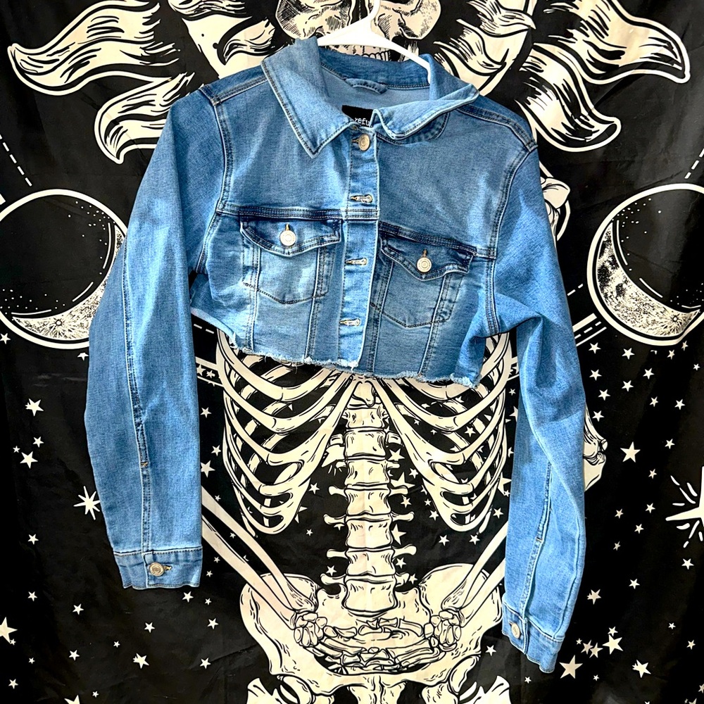 Refuge Denim Cropped Jean Jacket